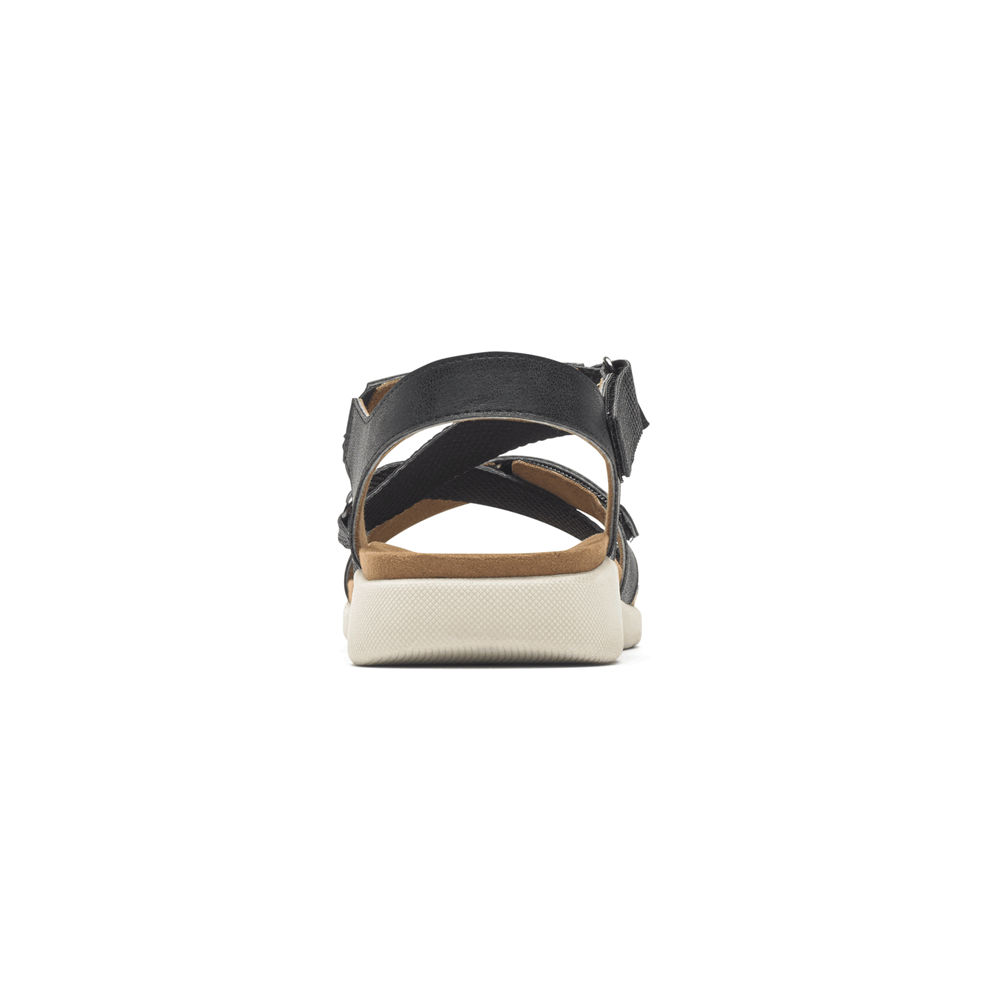 Sandalias Rockport Mujer Mexico - Eileen X-Strap Negros - MUNIY1892